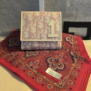 Christiam Dior Pink Trotter Bifold Wallet.